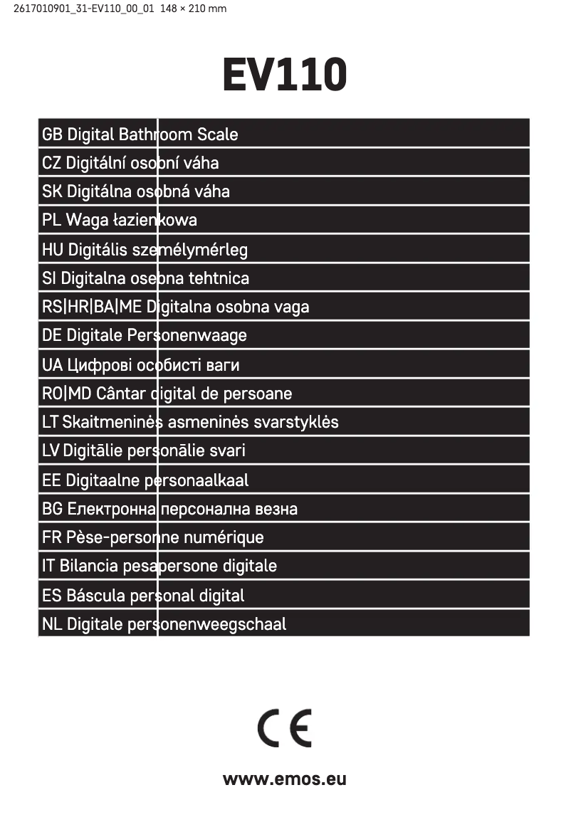 Página 1 del manual Manual de usuario Emos EV110