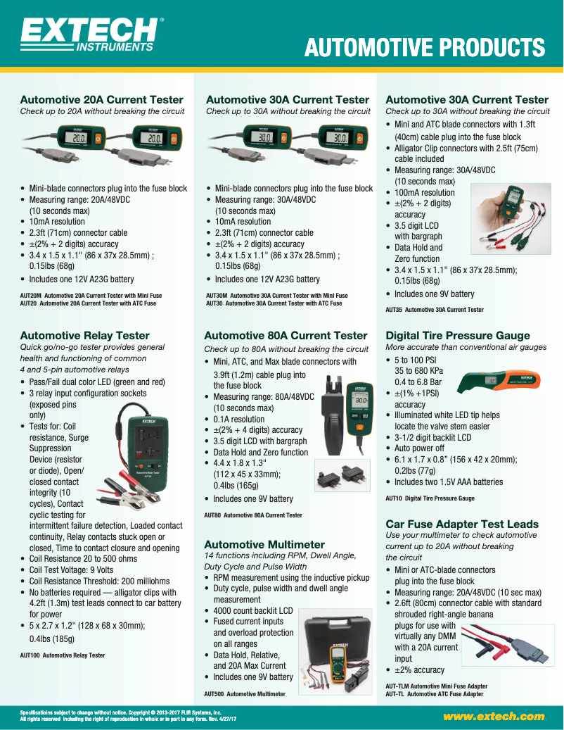 Página 1 del manual Manual de usuario Extech AUT-TL