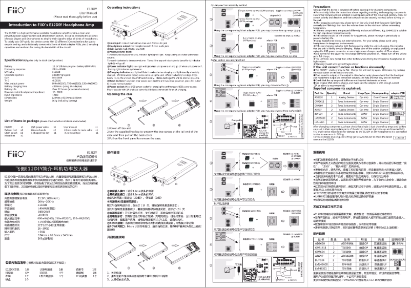 Imagen de la primera página del manual del dispositivo E12DIY