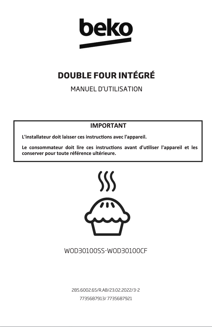 Imagen de la primera página del manual del dispositivo WOD30100SS