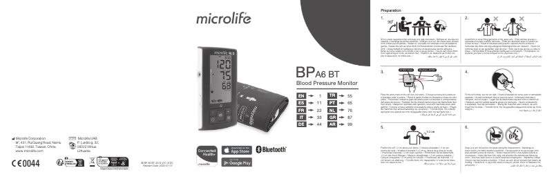 Página 1 del manual Manual de usuario Microlife BP A6 BT