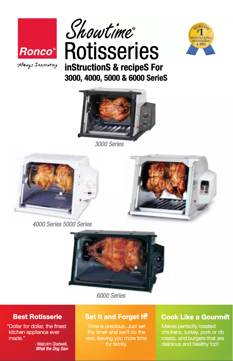 Imagen de la primera página del manual del dispositivo Showtime Rotisserie 5000 Series