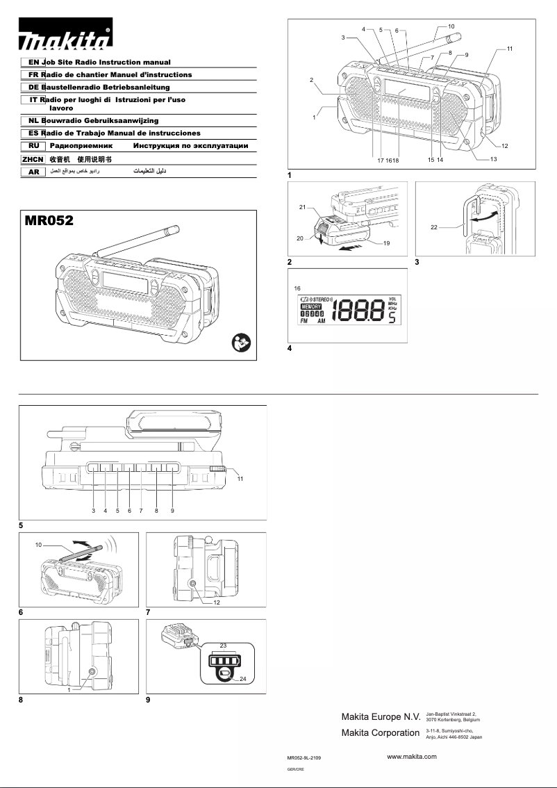 Página nº 1 - Manual de usuario Makita MR052