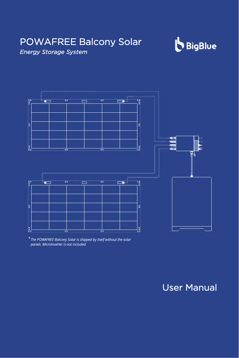 Página 1 del manual Manual de usuario BigBlue POWAFREE Balcony Solar