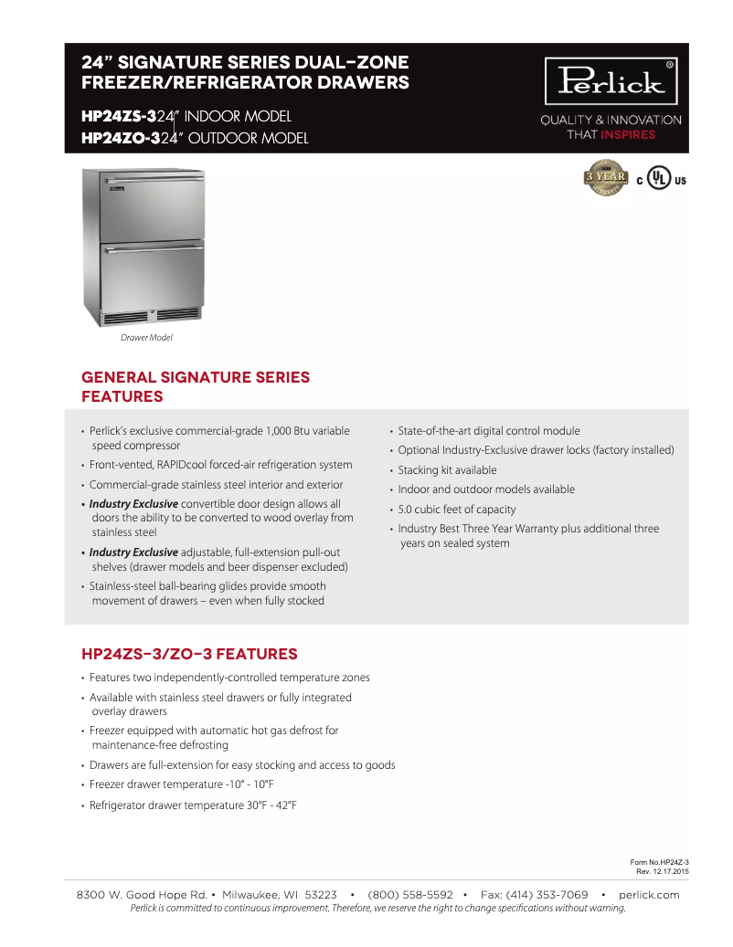 Imagen de la primera página del manual del dispositivo HP24ZS-3-5