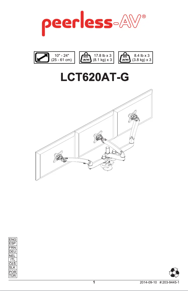 Imagen de la primera página del manual del dispositivo LCT620AT-G