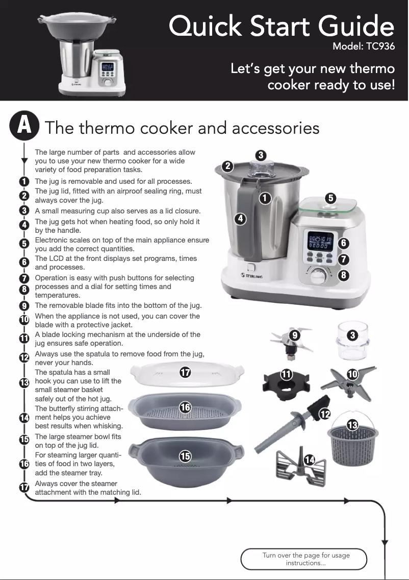 Imagen de la primera página del manual del dispositivo TC936