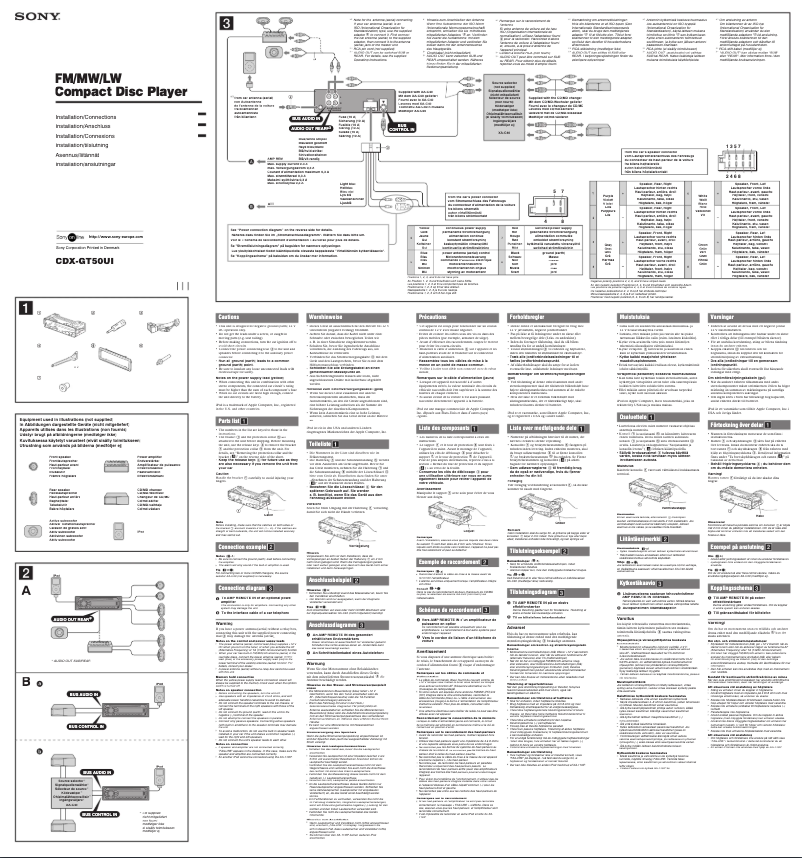 Página 1 del manual Manual de instrucciones Sony CDX-GT50UI