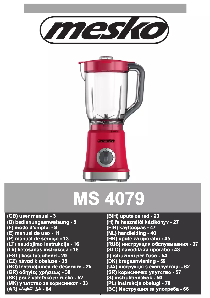 Página 1 del manual Manual de usuario Mesko MS 4079