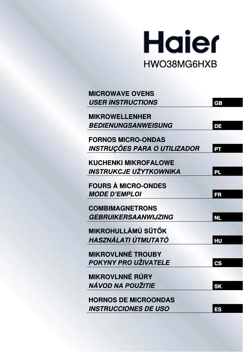 Imagen de la primera página del manual del dispositivo HWO38MG6HXB