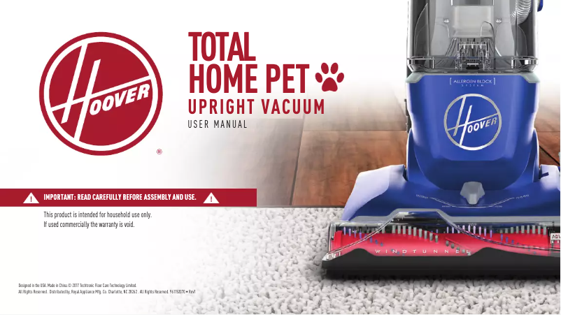 Página 1 del manual Manual de usuario Hoover Total Home Pet UH74100