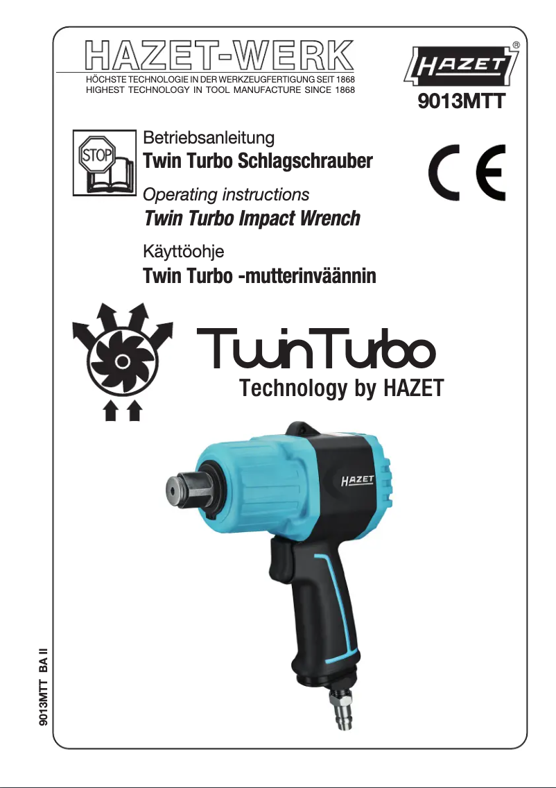 Página nº 1 - Manual de usuario Hazet 9013MTT