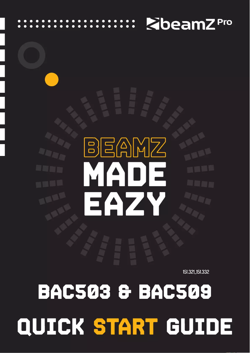 Página 1 del manual Guía de inicio rápido BeamZ BAC503