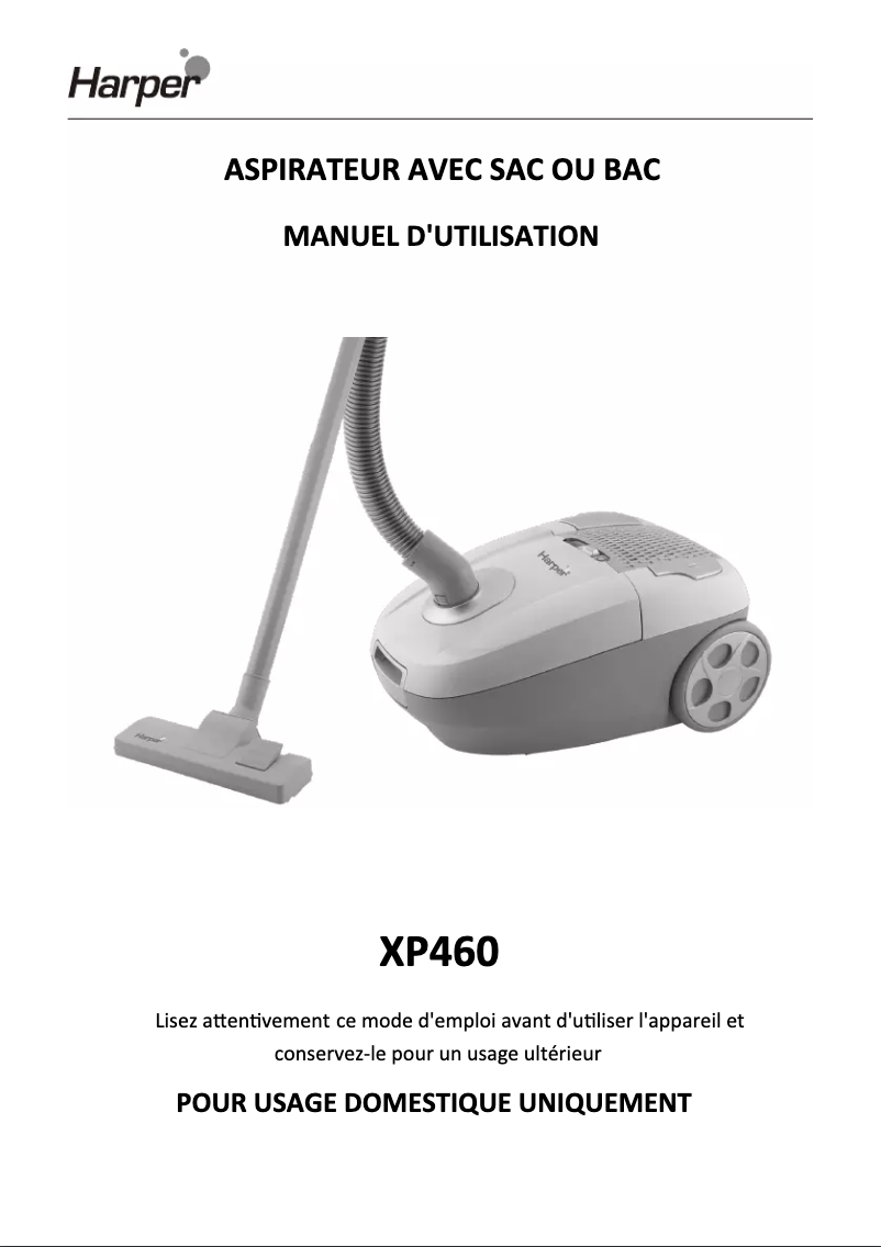 Imagen de la primera página del manual del dispositivo XP460