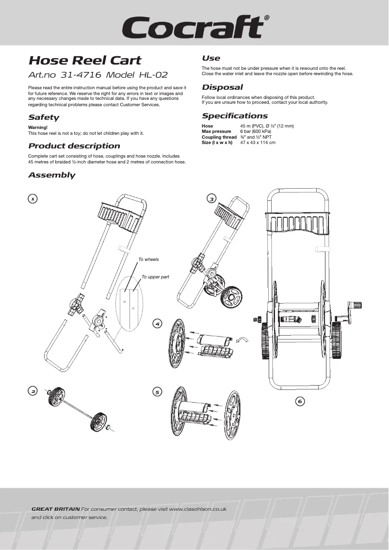 Página 1 del manual Manual de usuario Cocraft HL-02