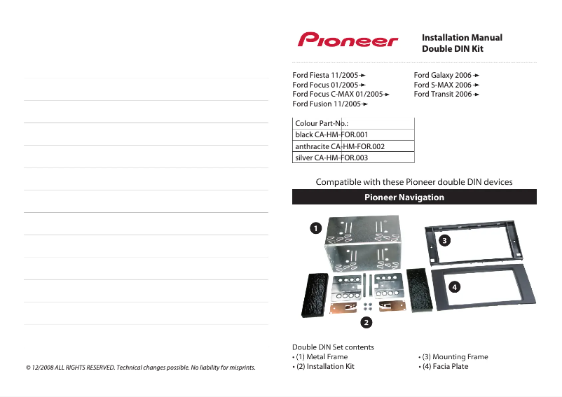 Imagen de la primera página del manual del dispositivo CA-HM-FOR.001
