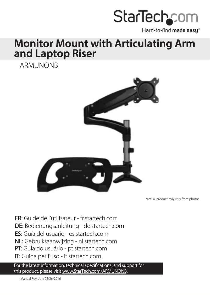 Página 1 del manual Manual de usuario StarTech.com FPMA-D960