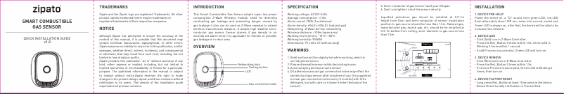 Imagen de la primera página del manual del dispositivo ZigBee HM-HS1CG-M.G