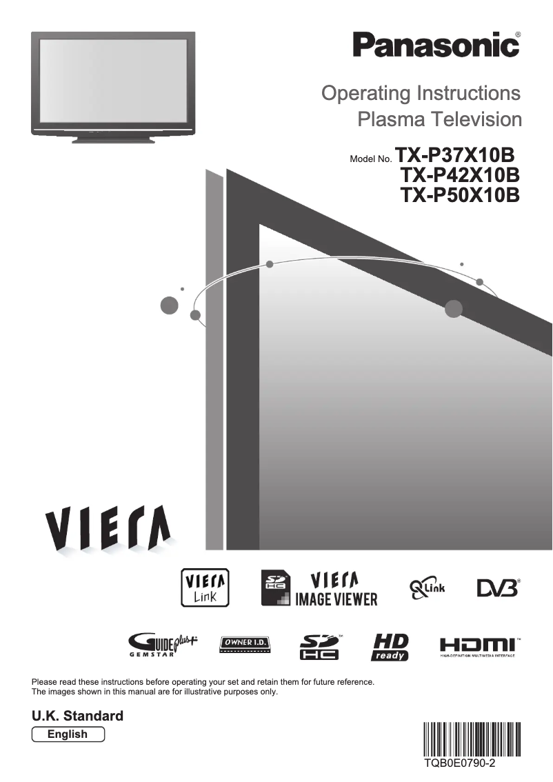Imagen de la primera página del manual del dispositivo TX-P50X10B
