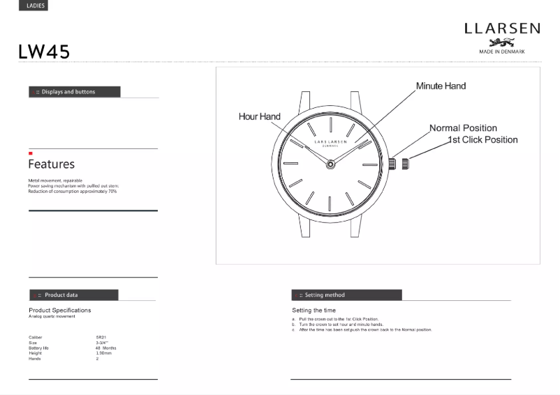 Página nº 1 - Manual de usuario Lars Larsen LYKKE 145RWBLL