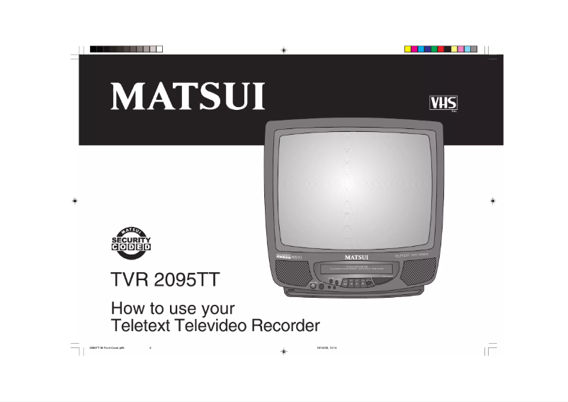 Imagen de la primera página del manual del dispositivo TVR 2095TT
