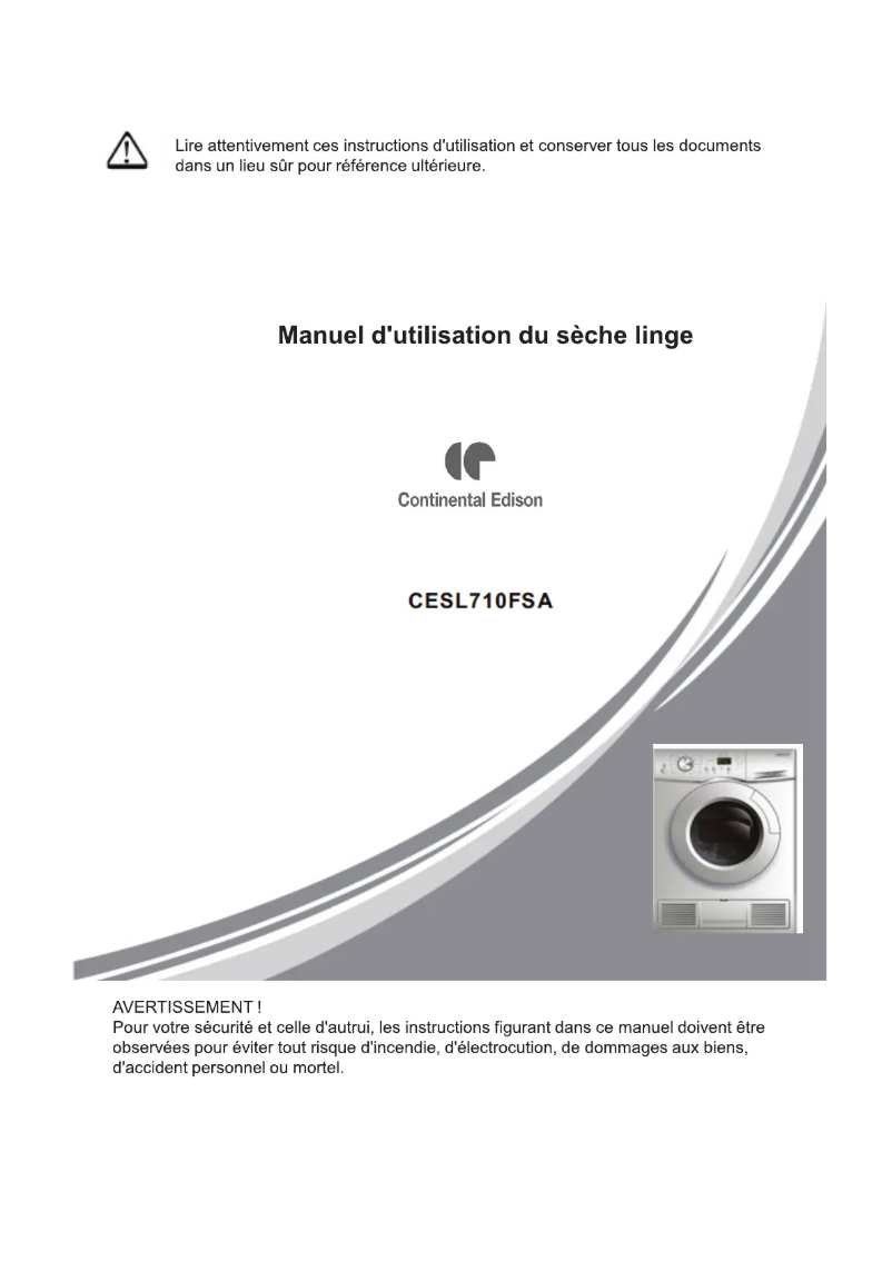 Imagen de la primera página del manual del dispositivo CESL710FSA