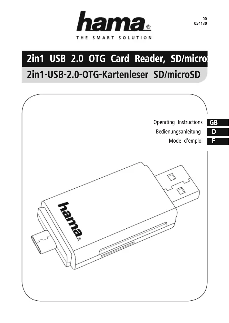 Página nº 1 - Manual de usuario Hama 00054130