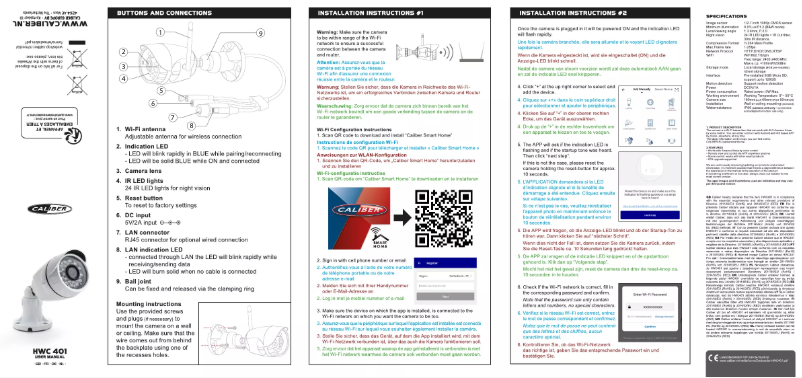 Imagen de la primera página del manual del dispositivo HWC401