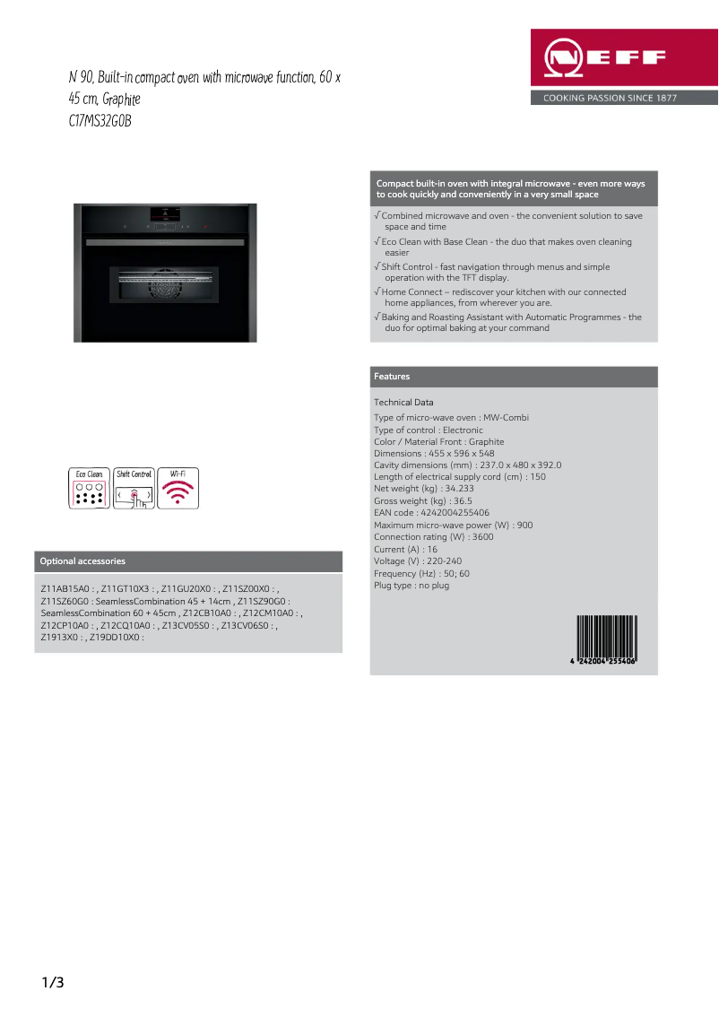 Imagen de la primera página del manual del dispositivo C17MS32G0B