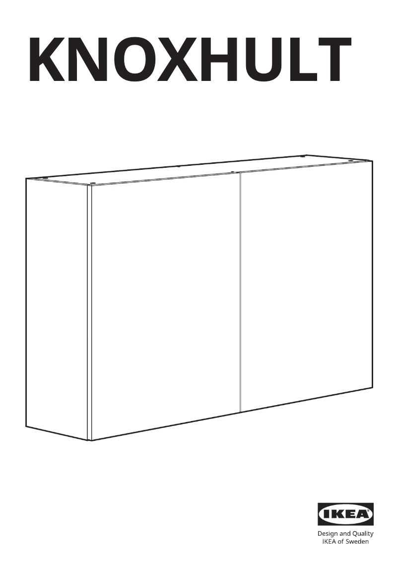 Página 1 del manual Manual de usuario Ikea KNOXHULT 103.268.09