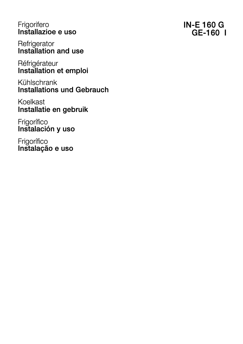 Imagen de la primera página del manual del dispositivo GE-160 I