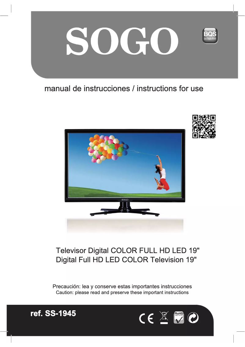 Imagen de la primera página del manual del dispositivo SS-1945