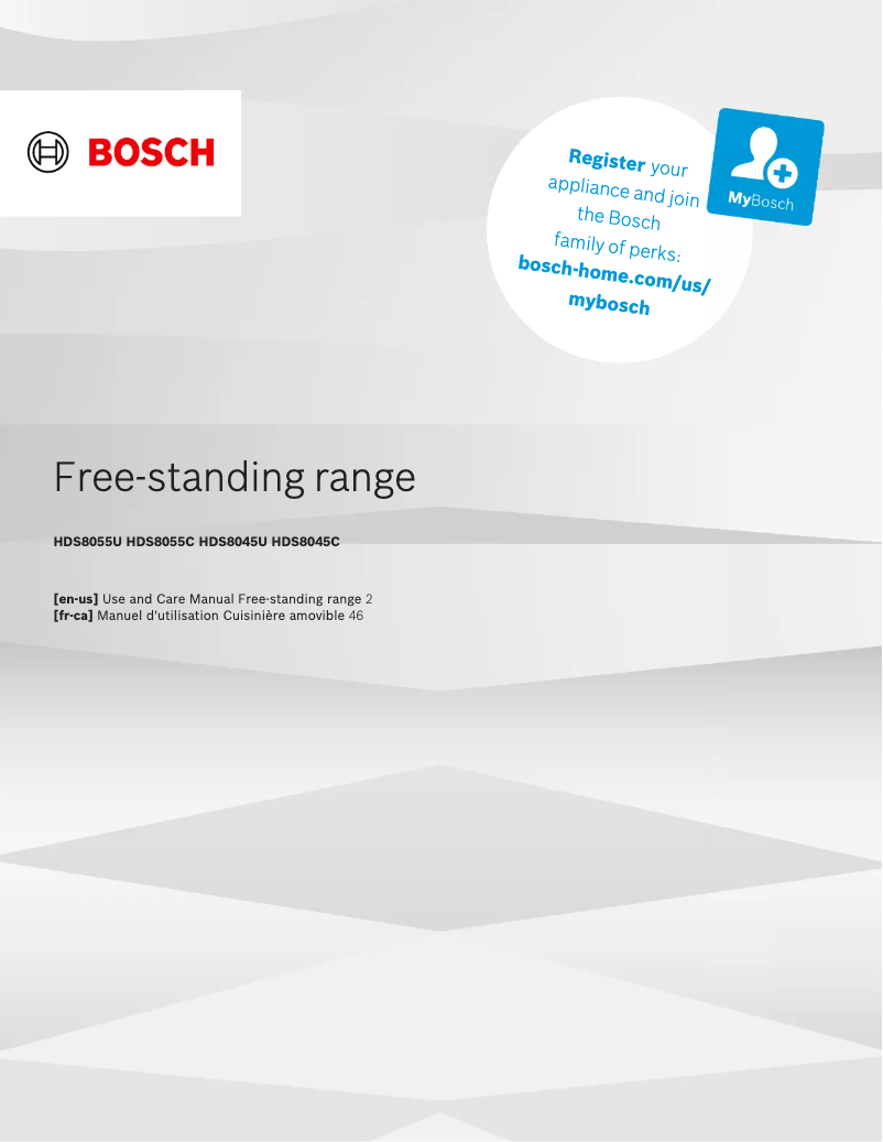 Página nº 1 - Manual de uso y mantenimiento Bosch HDS8055U