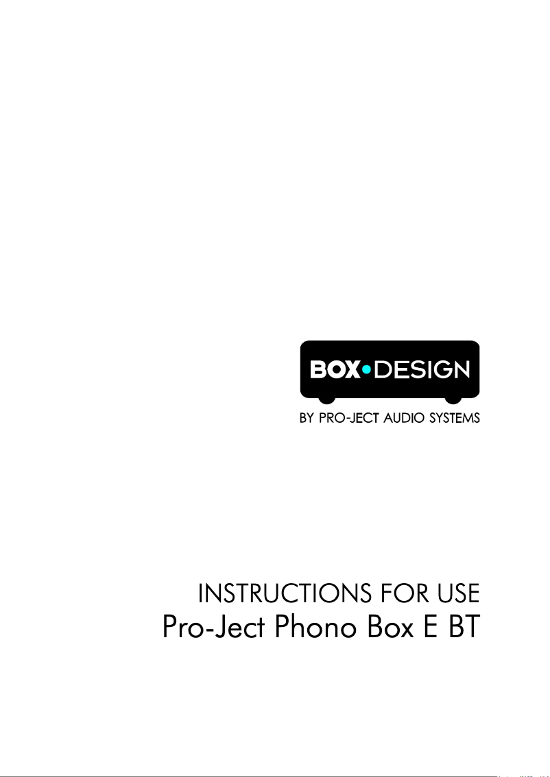 Imagen de la primera página del manual del dispositivo Phono Box E BT