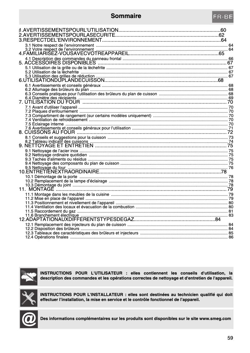 Página nº 1 - Manual de usuario Smeg C8GMXI-2