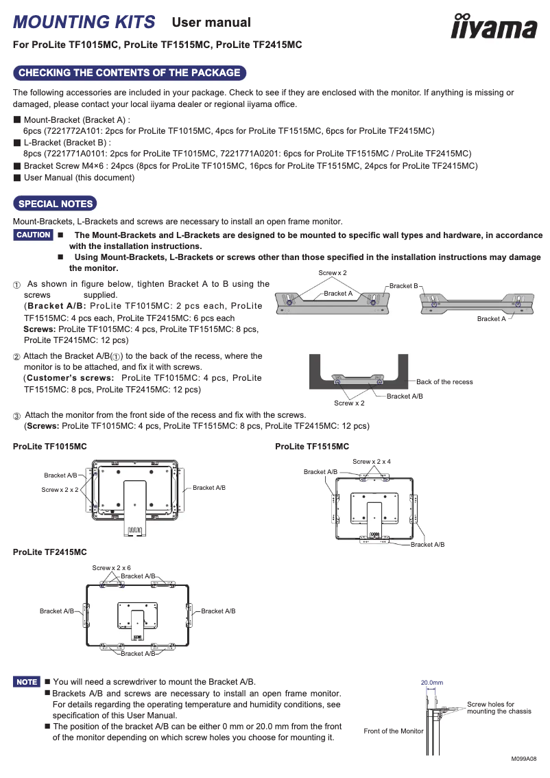 Página nº 1 - Manual de usuario Iiyama OMK2-1