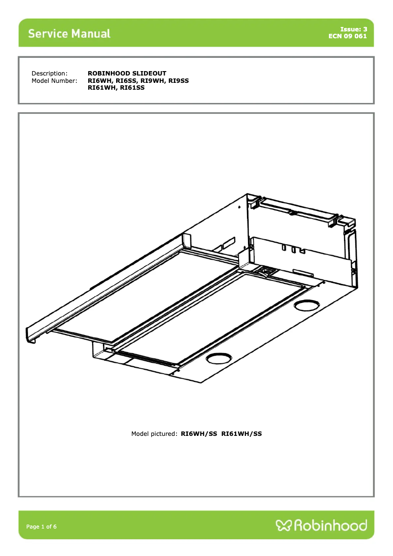 Página nº 1 - Ficha técnica Robinhood RI61SS