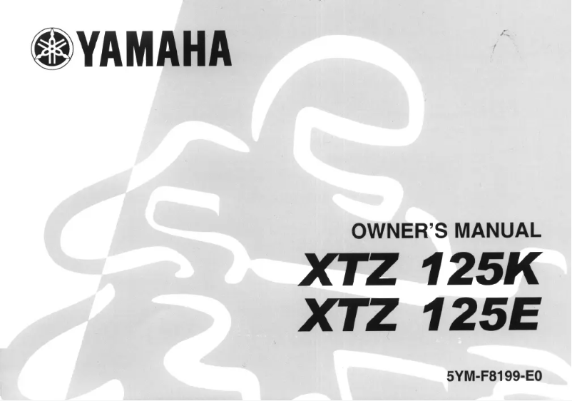 Imagen de la primera página del manual del dispositivo XTZ 125K (2003)