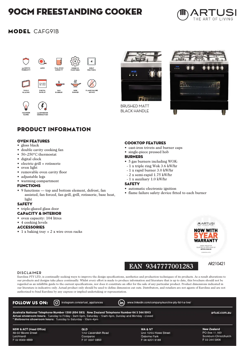 Imagen de la primera página del manual del dispositivo CAFG91B