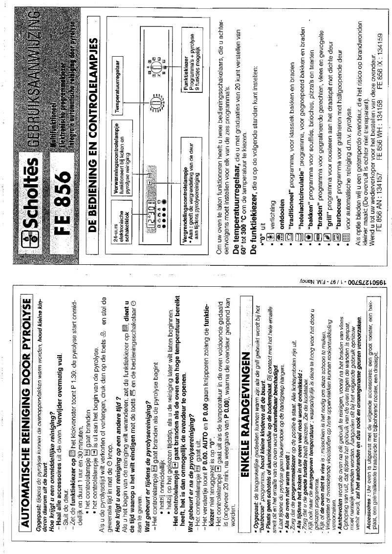 Imagen de la primera página del manual del dispositivo FE 856