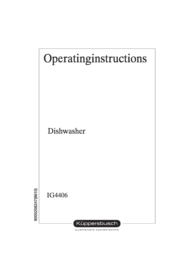 Página nº 1 - Manual de usuario Küppersbusch IG 4406.0