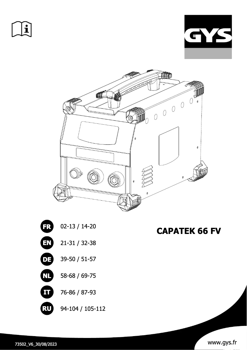 Página 1 del manual Manual de usuario GYS Capatek 66 FV
