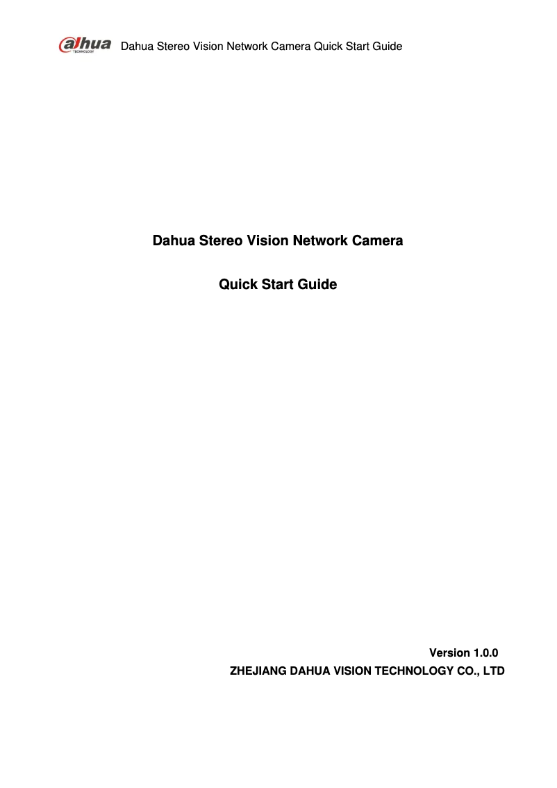 Imagen de la primera página del manual del dispositivo Pro IPC-HDW8341X-3D