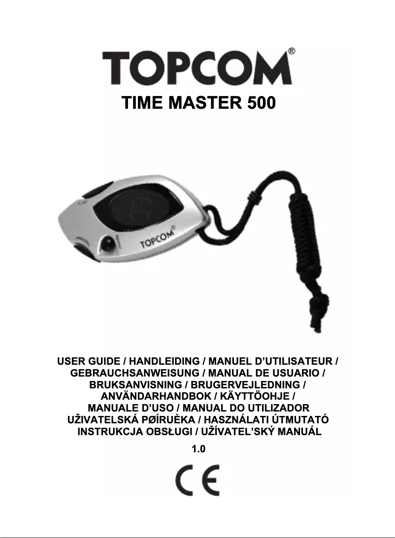 Página 1 del manual Manual de usuario Topcom Time Master 500