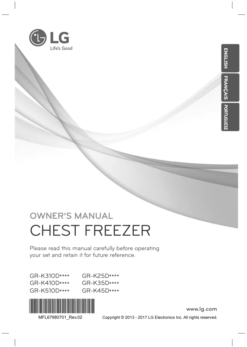 Imagen de la primera página del manual del dispositivo GR-K25DSLBC
