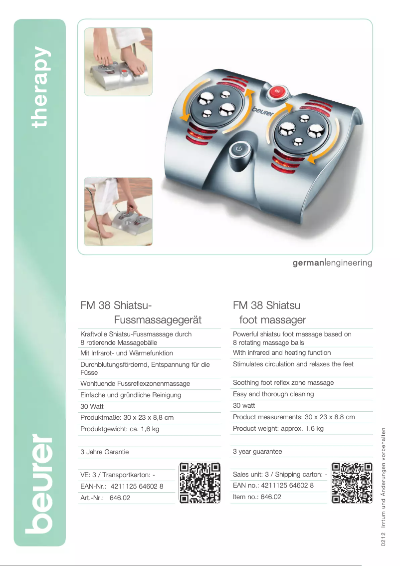 Imagen de la primera página del manual del dispositivo FM 38