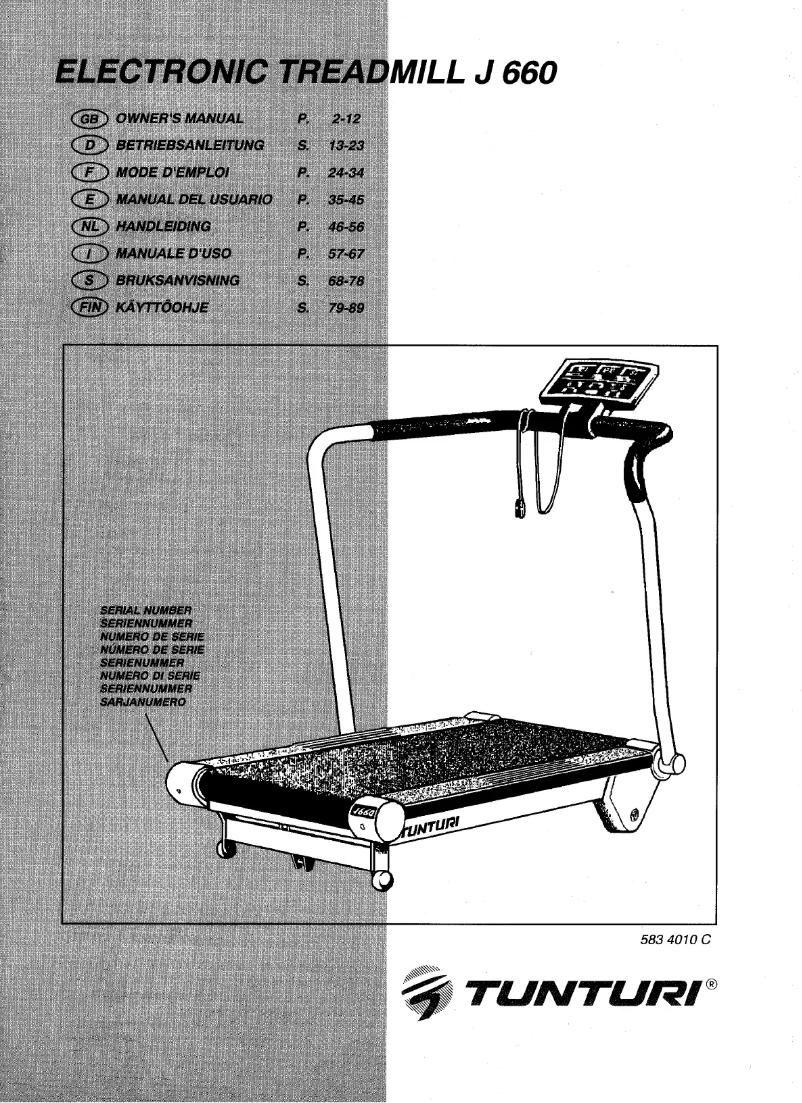 Página 1 del manual Manual de usuario Tunturi J660