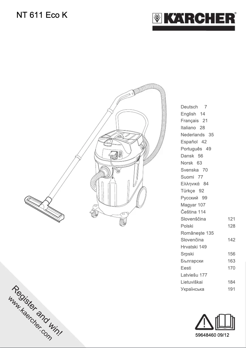 Página 1 del manual Manual de usuario Kärcher NT 611 Eco