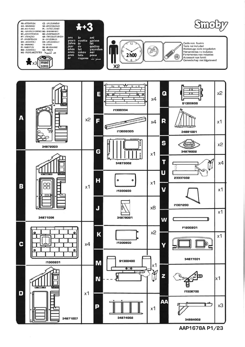 Página 1 del manual Manual de usuario Smoby Duplex AAP1678A