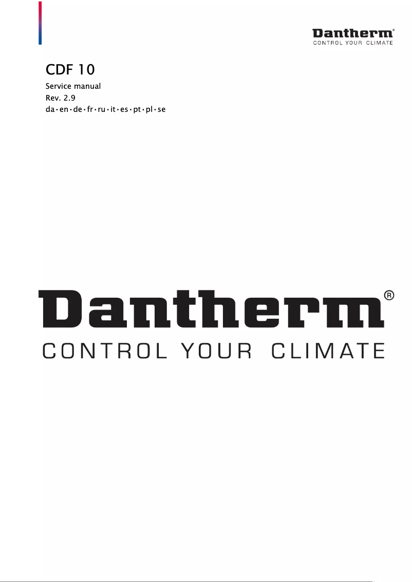 Página nº 1 - Manual de usuario Dantherm CDF 10